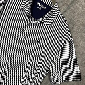 Onward Reserve Performance Polo Shirt Mens Sz XL Blue Striped Stretch‎ Golf